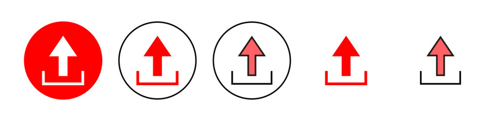 Upload icon set illustration. load data sign and symbol