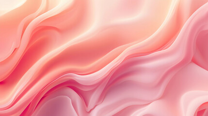 Peach fuzz Wavy silk texture.Luxury fabric material. Color of the Year 2024. Peach fuzz