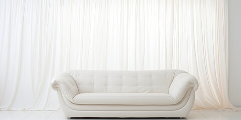 Sofa, chair, furniture interior accessories with a white textured leather background.