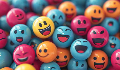 Fun emoji social media reaction character. Online chat response symbol