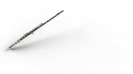 Flute フルート 金 銀 影付き 透過影 半透明影 透過PNG 3D CG Rendering Images