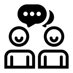 Hangout Vector Icon Illustration in Mix Style, Suitable for Web & Apps, Presentation, or Social Media