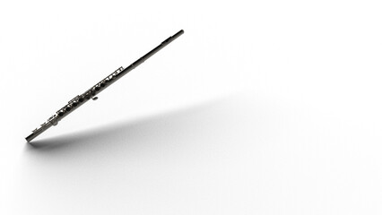 Flute フルート 金 銀 影付き 透過影 半透明影 透過PNG 3D CG Rendering Images © kx59