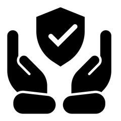 Trust Vector Icon Illustration in Glyph Style, Suitable for Web & Apps, Presentation, or Social Media