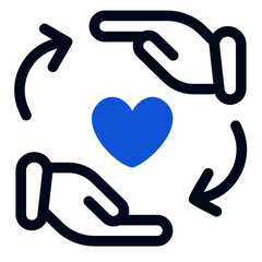 Care Vector Icon Illustration in Duotone Style, Suitable for Web & Apps, Presentation, or Social Media