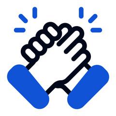 Handshake Vector Icon Illustration in Duotone Style, Suitable for Web & Apps, Presentation, or Social Media