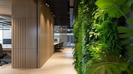 office Interior with vertical gardens