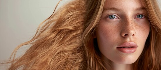 Naklejka premium Repairing Damaged Dry Hair: How One Woman Transformed Her Damaged, Dry Hair into Glossy, Healthy Locks