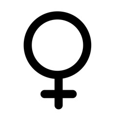 black female gender icon isolated on white background