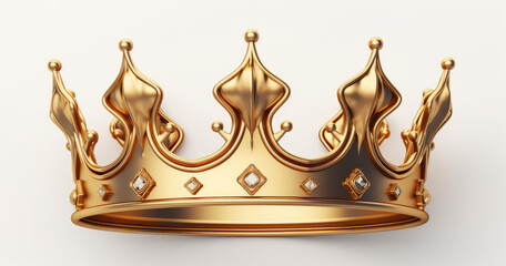 Throne's Heirloom Ornamental Gold Crown with Precious Stone