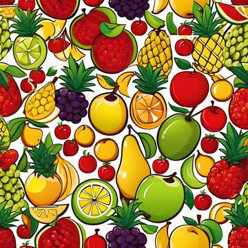 seamless background with fruit