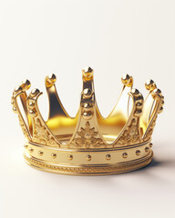 Sovereign's Traditional Splendor Gold Crown with Gemstone Highlights