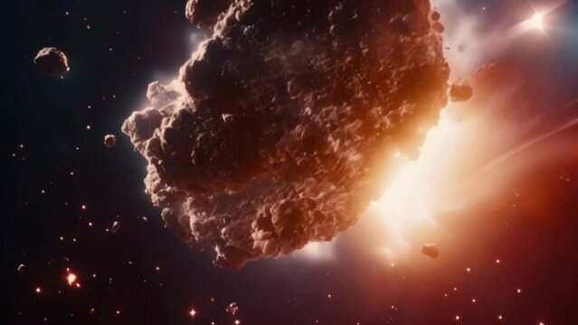 video asteroid background
