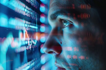 Data Analyst Examining Growth Chart,Strategic Data Analysis for Growth