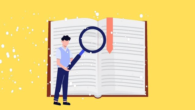 Online Learning animated isometric concept. Great for business, technology, education, communication, startup and company around the World. Online Learning illustration animation footage.