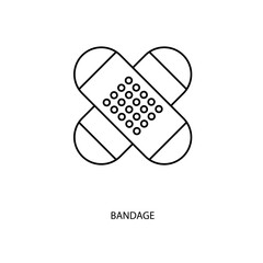bandage Icon Vector Design Template. Editable Stroke.