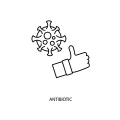 antibiotic Icon Vector Design Template. Editable Stroke.
