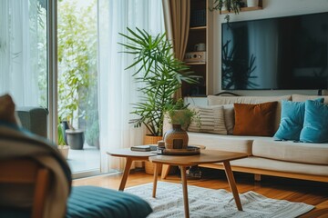 Obraz premium Elegant Luxury Living: Minimalist Comfort,Modern Minimalism in Luxurious Living