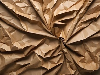 a brown paper background with a very large amount of crumpled paper