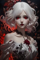 Creepy Anime Ghost, Anime Girl, Anime Portrait, Cute Anime Girl, AI Generative