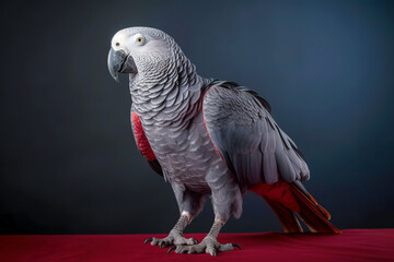 Obraz premium Detail portrait of beautiful grey parrot. African Grey Parrot, Psittacus erithacus.