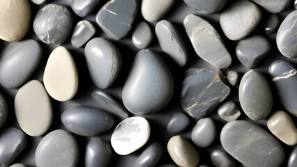 Fototapeta na wymiar Black stone wallpapers, Stone themed screen wallpapers, natural stone colorful wallpapers, Colorful gemstones, dark colored river rounded stones texture, gray Polished stone background texture