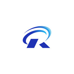 Letter R monogram logo vector