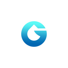 letter G oil and water logo concept vector