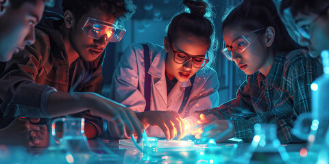 Student Teacher Collaboration: Female High School Teacher Mentoring a Group of Diverse Students in a Science Lab Experiment