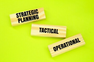 3 main planning strategies ie operational, tactical and strategic planning