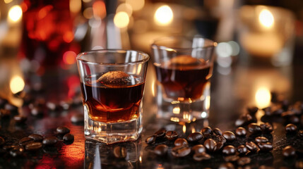 Sip on this gorgeous Sambuca shot with a sizzling coffee bean garnish the ideal drink to warm you...