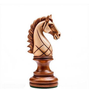 Wooden horse chess no background