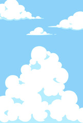 背景素材_青空と入道雲