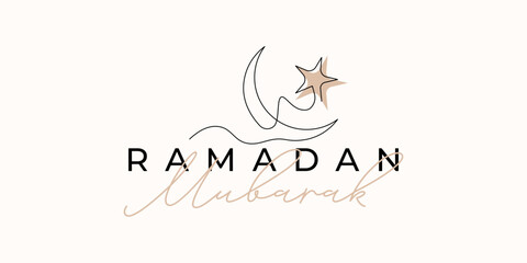 Ramadan Mubarak Background Illustration template design