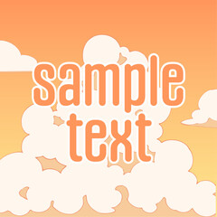 背景素材_夕焼けと入道雲