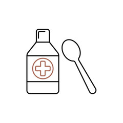 syrup Icon Vector Design Template. Editable Stroke.