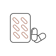 drug Icon Vector Design Template. Editable Stroke.