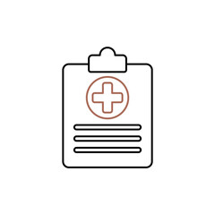 prescription Icon Vector Design Template. Editable Stroke.