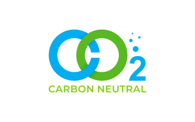 Obraz premium Illustration vector graphic of reduce carbon emissions environmental pollution logo design template