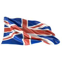 Fototapeta premium Iceland Flag PNG Cutout, Generative AI