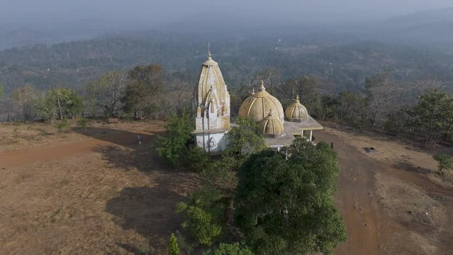 Aerial view from Ajmalgadh Hill located in Vansada Gujarat India