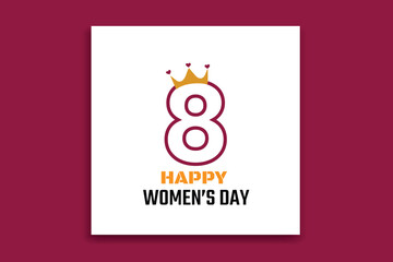 women's day banner day. women's day social media post design.
