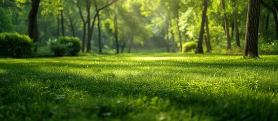 Fototapeta na wymiar Green Ground Image: Vibrant Greenery Complements the Ground in This Stunning Image Featuring Lush Green Ground Covering a Scenic Landscape.