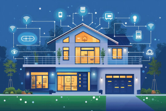 Smart Home Technology: Home Automation: Smart devices and systems enhance home security