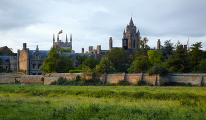 The cityscape of Cambridge. Cambridgeshire. United Kingdom