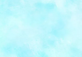Deurstickers 水彩の淡い空色の抽象背景  © Kiyosi