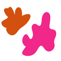 Obraz premium Pink Orange Abstract Shapes Decor