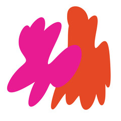 Obraz premium Pink Orange Abstract Shapes Decor