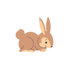 Rabbit Cartoon Style Illustration