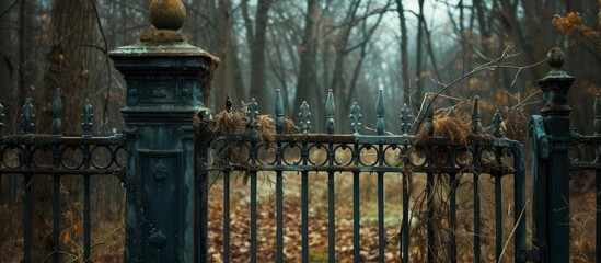 Discover the Eerie Beauty of an Abandoned Park Through its Evocative Fence